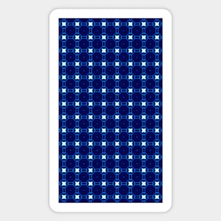 Geometric Dreamscape Blue Pattern Magnet